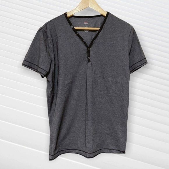 Saks Fifth Avenue Other - Saks fifth avenue red - black grey v-neck henley t shirt small
